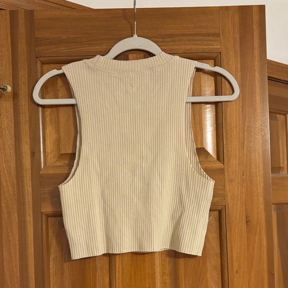 Aerie Beige Ribbed Tank Top - Picture 3 of 3